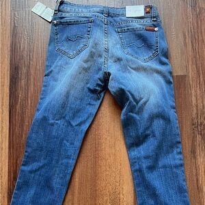 7 For All Mankind Women’s Classic Blue Straight Jeans